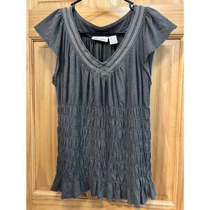 DKNY Army Green Blouse Size S